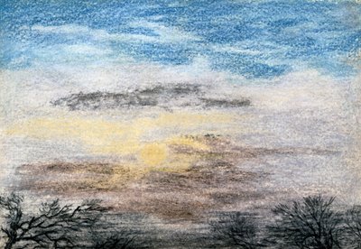 Chromatics of the Sky, 27 de outubro de 1883 (giz e giz de cera no papel) de J. S. Dyason