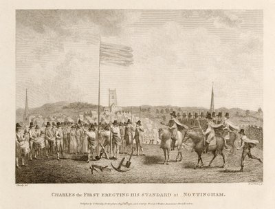 Charles the First Erecting his Standard em Nottingham de J. Throsby