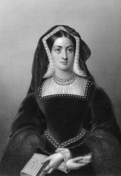 Catarina de Aragão 1485-1536, a primeira esposa do rei Henrique VIII, 1851. de J. W. Knight