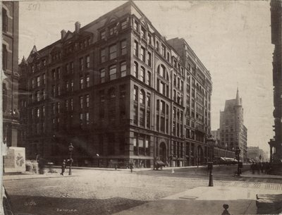 O canto sudeste das ruas Dearborn e Monroe, Chicago, 1890 de J. W. Taylor
