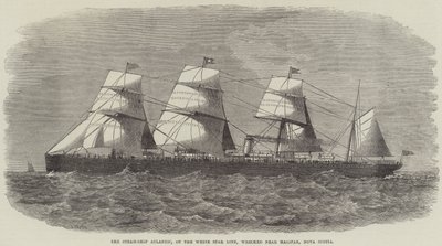 O Atlântico a vapor, da White Star Line, naufragou perto de Halifax, Nova Escócia de J. Wells