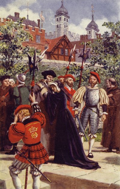 O adeus de Sir Thomas More à sua filha (cor litho) de J. Williamson