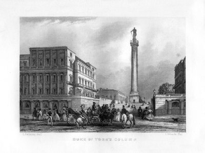 Coluna do Duque de Yorks, Londres, século XIX. de J. Woods