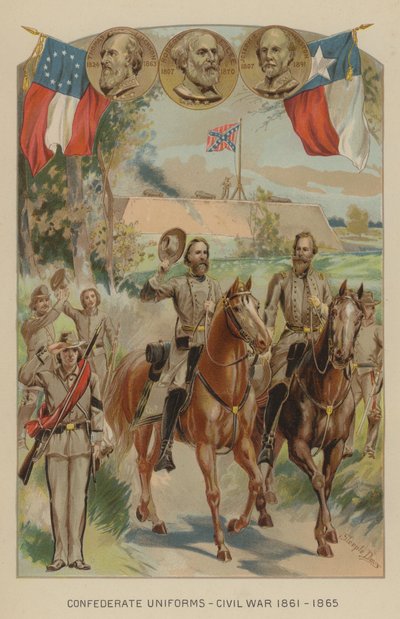 Uniformes confederados da Guerra Civil Americana, 1861-1865. de J. after Steeple Davis
