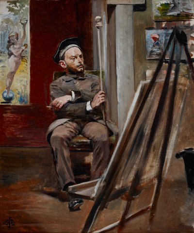 Retrato de Stanisław Tondos, c.1902 (óleo sobre tela) de Jacek Malczewski