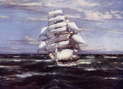 Clipper Shipper Ships: Harbinger (cor litho) de Jack (after) Spurling