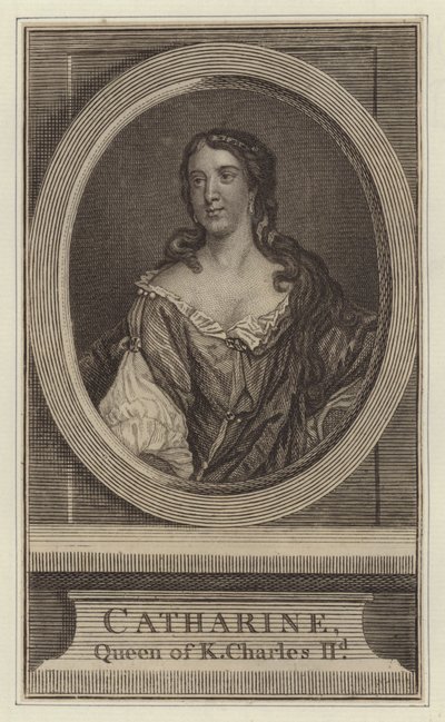 Catarina, Rainha do Rei Carlos II (gravura) de Jacob (after) Huysmans