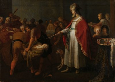 A parábola do convidado indigno do casamento de Jacob Adriaensz. Backer (attributed to)