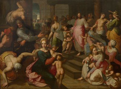 Cristo Abençoando as Crianças Deixe as criancinhas virem a mim. de Jacob Backer de