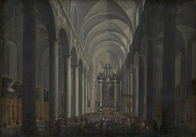 Interior da Igreja Jesuíta em Bruges de Jacob Balthasar Peeters