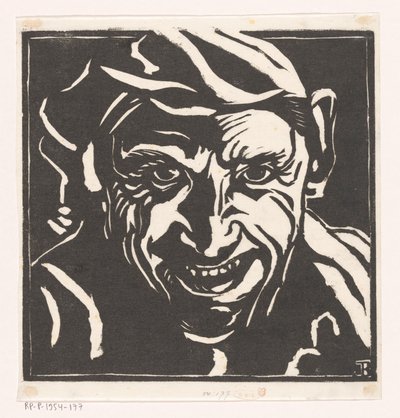 Cabeça de um homem sorridente de Jacob Bendien