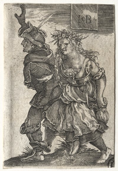 Um casal de camponeses dançantes de Jacob Binck