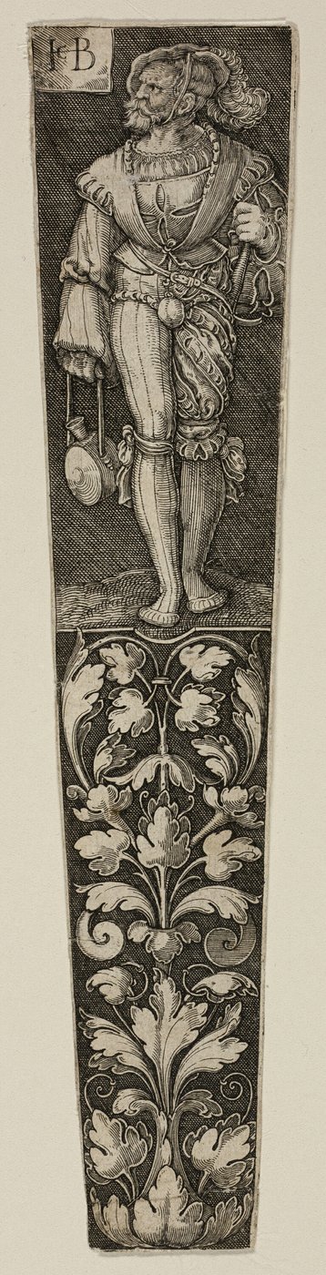 Bainha da adaga com um Landsknecht de Jacob Binck