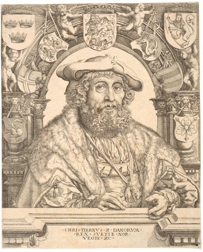 Dinamarquês: Rei Cristiano II da Dinamarca de Jacob Binck