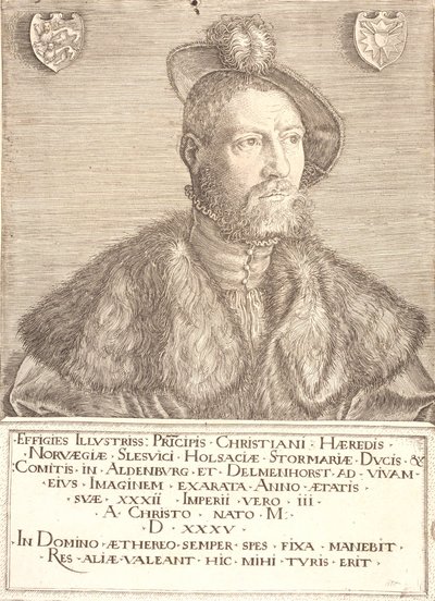Retrato do rei Cristiano III de Jacob Binck