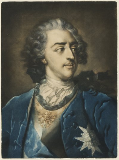 Retrato de Luís XV de Jacob Christoph Le Blon