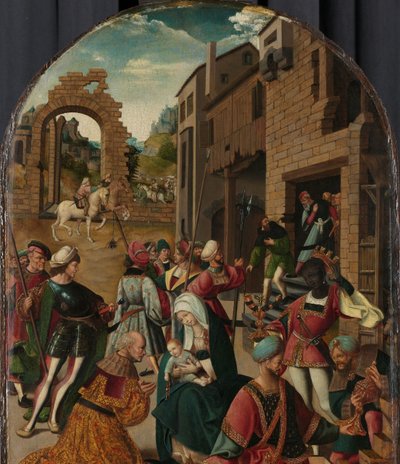 A Adoração dos Magos de Jacob Cornelisz van Oostsanen (workshop of)