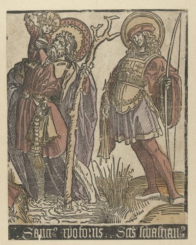 Santos Cristóvão e Sebastião Santos com Anna em Drieën (título da série) de Jacob Cornelisz van Oostsanen