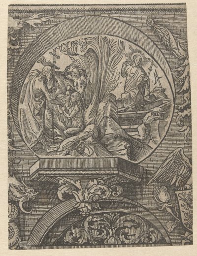 A Ascensão e Ressurreição de Cristo O Credo (título da série) de Jacob Cornelisz van Oostsanen
