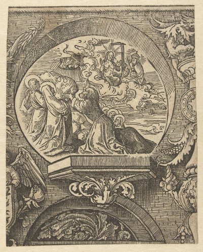 A ascensão e Cristo diante de Deus Pai
O Credo (título da série) de Jacob Cornelisz van Oostsanen