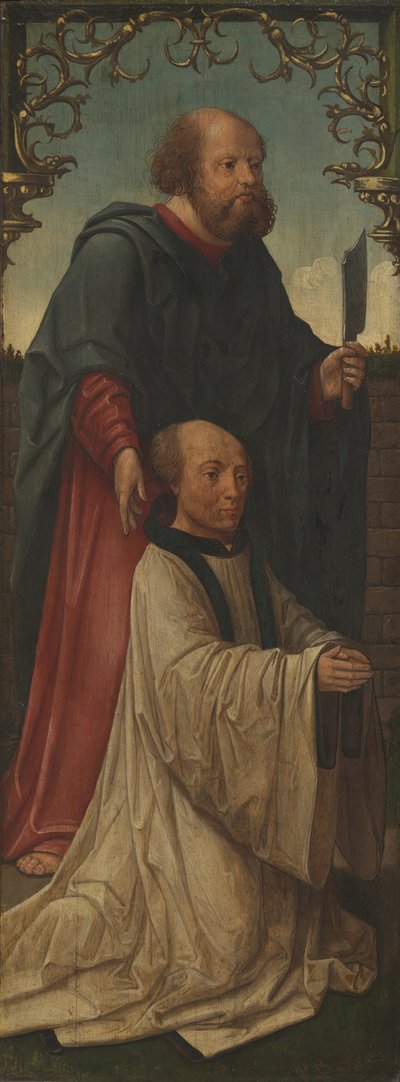 São Matias e um Doador, Santo André reverso, 152025 de Jacob Cornelisz. van Oostsanen