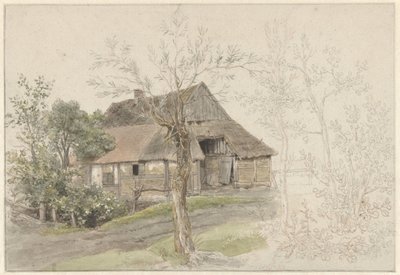 Casa de campo com árvores em Delden de Jacob Ernst Marcus