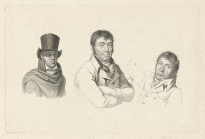 Retratos de Jan Kamphuysen, Dirk Versteegh e Hendrik de Flines de Jacob Ernst Marcus