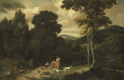 Paisagem com caçadores de Jacob Esselens