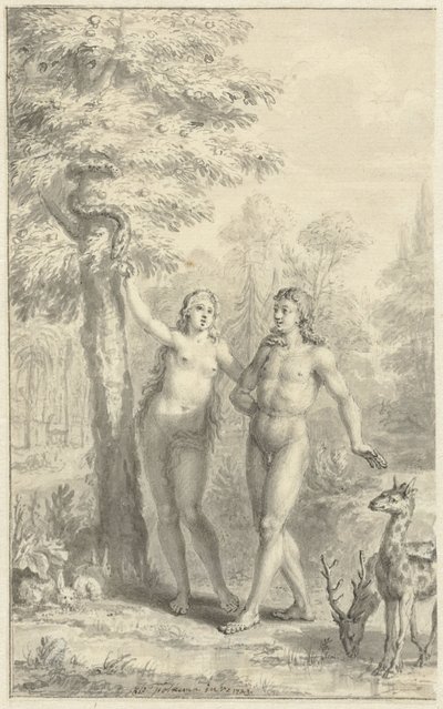 Adão e Eva de Jacob Folkema