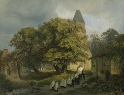 Elstorf Churchyard, perto de Hamburgo, 1837 de Jacob Gensler
