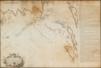 A Batalha da Baía de Viborg, 1790 Mapa, 1790 de Jacob Gillberg