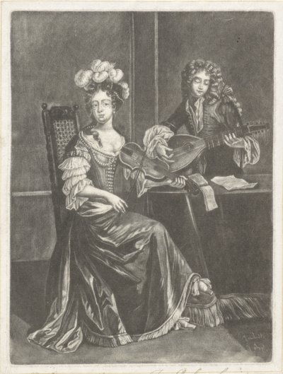 Casal musical
Senhoras e senhores elegantes em vestuário contemporâneo (título da série) de Jacob Gole