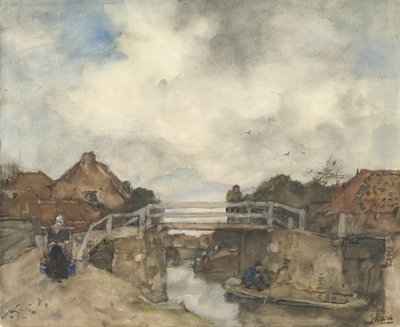 Canal holandês, Rijswijk, segunda metade do século XIX. de Jacob Henricus Maris