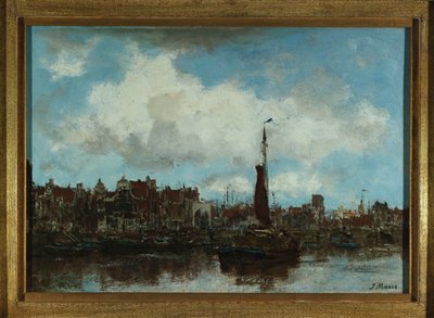 Uma vista de Amsterdã de Jacob Henricus or Hendricus Maris