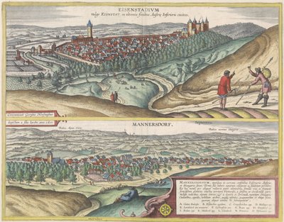 Vistas de Eisenstad e Mannersdorf de Jacob Hoefnagel