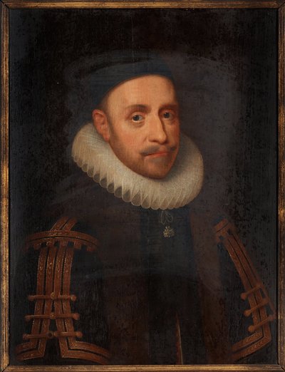 Gustave II Adolphe de Suede (1594-1632) - Peinture de Jacob Hoefnagel (1575-vers 1630), huile sur bois (65x48 cm) de Jacob Hoefnagel