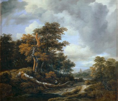 Entrada para uma casa de madeira ... de Jacob Isaaksz. or Isaacksz. van Ruisdael