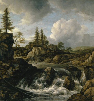 Paisagem com Cachoeira, c.1660 de Jacob van Ruisdael