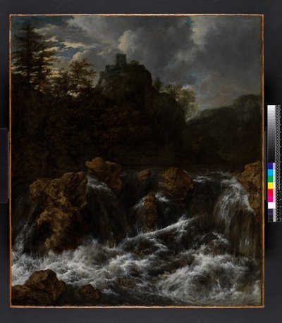 Paisagem com cascata, antes de 1682 de Jacob van Ruisdael