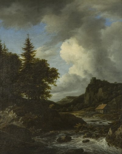 River in Spate, c.1660 (óleo sobre tela) de Jacob van Ruisdael