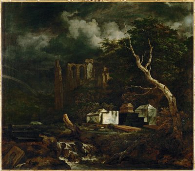 O cemitério judeu perto de Oudekerk (pintura sobre tela) de Jacob Isaaksz. or Isaacksz. van Ruisdael