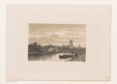 Vista do porto e do dique de Jacob Jan van der Maaten