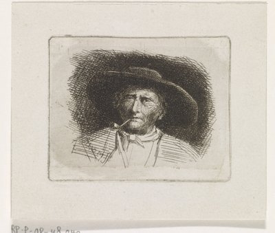 Cabeça de um homem com cano de Jacob Jan van der Maaten