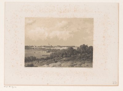 Paisagem com vila no horizonte de Jacob Jan van der Maaten