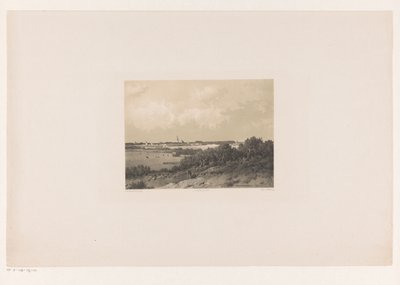 Paisagem com vila no horizonte de Jacob Jan van der Maaten