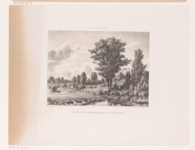 Paisagem com vacas e pastor de descanso de Jacob Jan van der Maaten