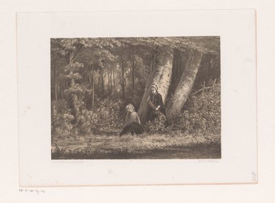 Duas raparigas na floresta de Jacob Jan van der Maaten