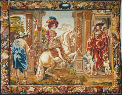 Uma lição de equitação para o rei Luís XIII ... de Jacob Jordaens