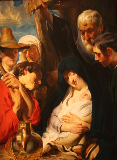 Adoração dos Pastores de Jacob Jordaens
