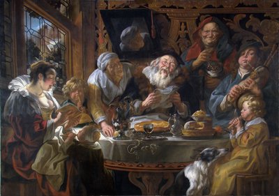 Como os velhos cantam, assim canta o jovem de Jacob Jordaens